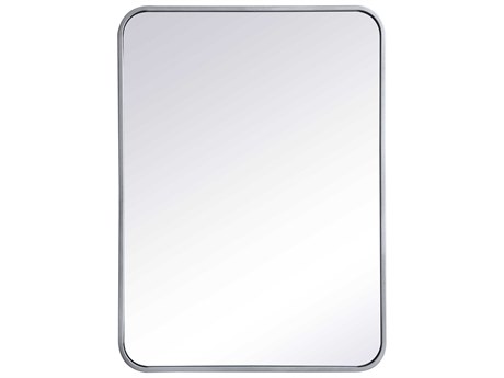 Elegant Lighting Evermore Silver Rectangular Wall Mirror