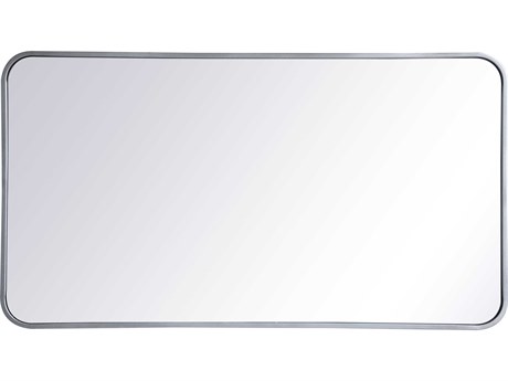 Elegant Lighting Evermore Silver Rectangular Wall Mirror