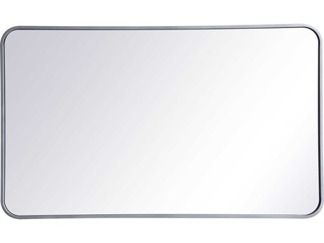 Elegant Lighting Evermore Silver Rectangular Wall Mirror
