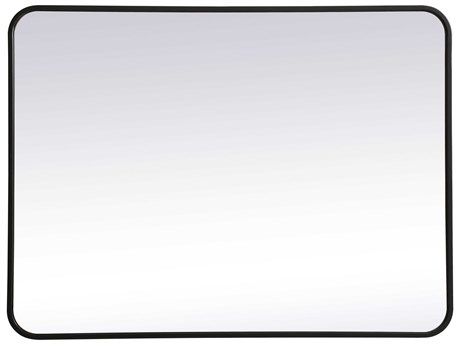 Elegant Lighting Evermore Black Rectangular Wall Mirror