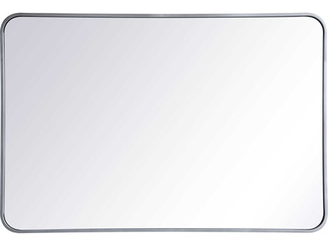 Elegant Lighting Evermore Silver Rectangular Wall Mirror