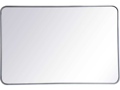 Elegant Lighting Evermore Silver Rectangular Wall Mirror
