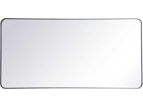 Elegant Lighting Evermore Silver Rectangular Wall Mirror