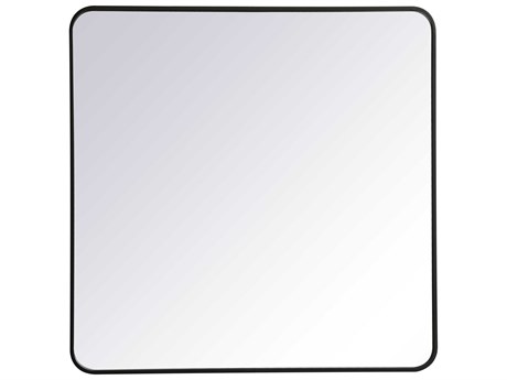Elegant Lighting Evermore Black Rectangular Wall Mirror