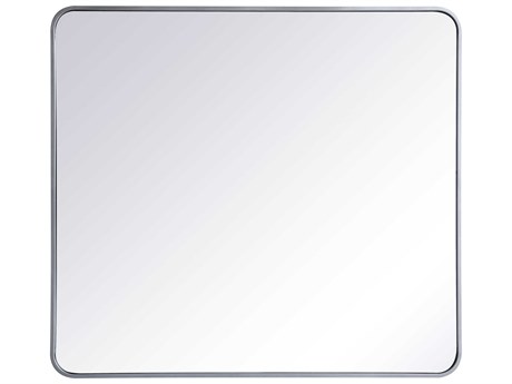 Elegant Lighting Evermore Silver Rectangular Wall Mirror