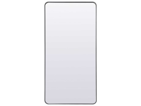 Elegant Lighting Evermore Silver Rectangular Floor Mirror