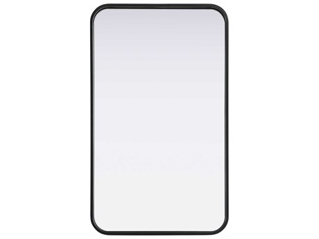 Elegant Lighting Remy Black Rectangular Wall Mirror