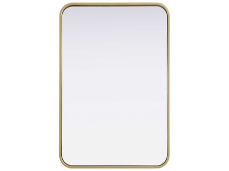 Elegant Lighting Remy Brass Rectangular Wall Mirror