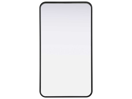 Elegant Lighting Remy Black Rectangular Wall Mirror