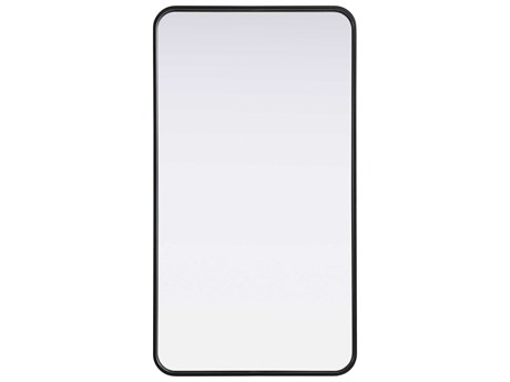 Elegant Lighting Remy Black Rectangular Wall Mirror
