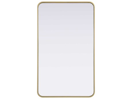 Elegant Lighting Remy Brass Rectangular Wall Mirror