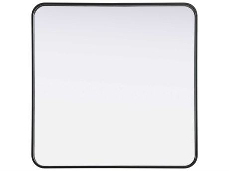 Elegant Lighting Remy Black Square Wall Mirror
