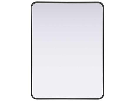 Elegant Lighting Remy Black Rectangular Wall Mirror