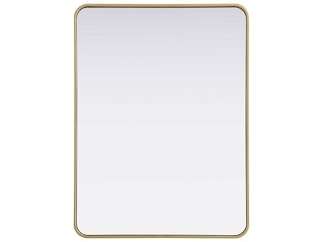 Elegant Lighting Remy Brass Rectangular Wall Mirror