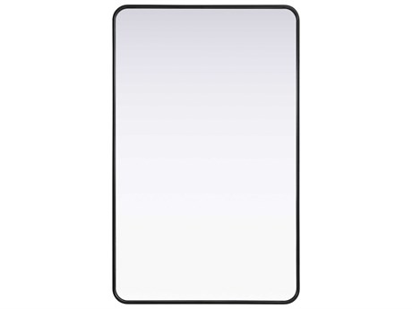 Elegant Lighting Remy Black Rectangular Wall Mirror