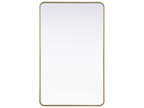 Elegant Lighting Remy Brass Rectangular Wall Mirror