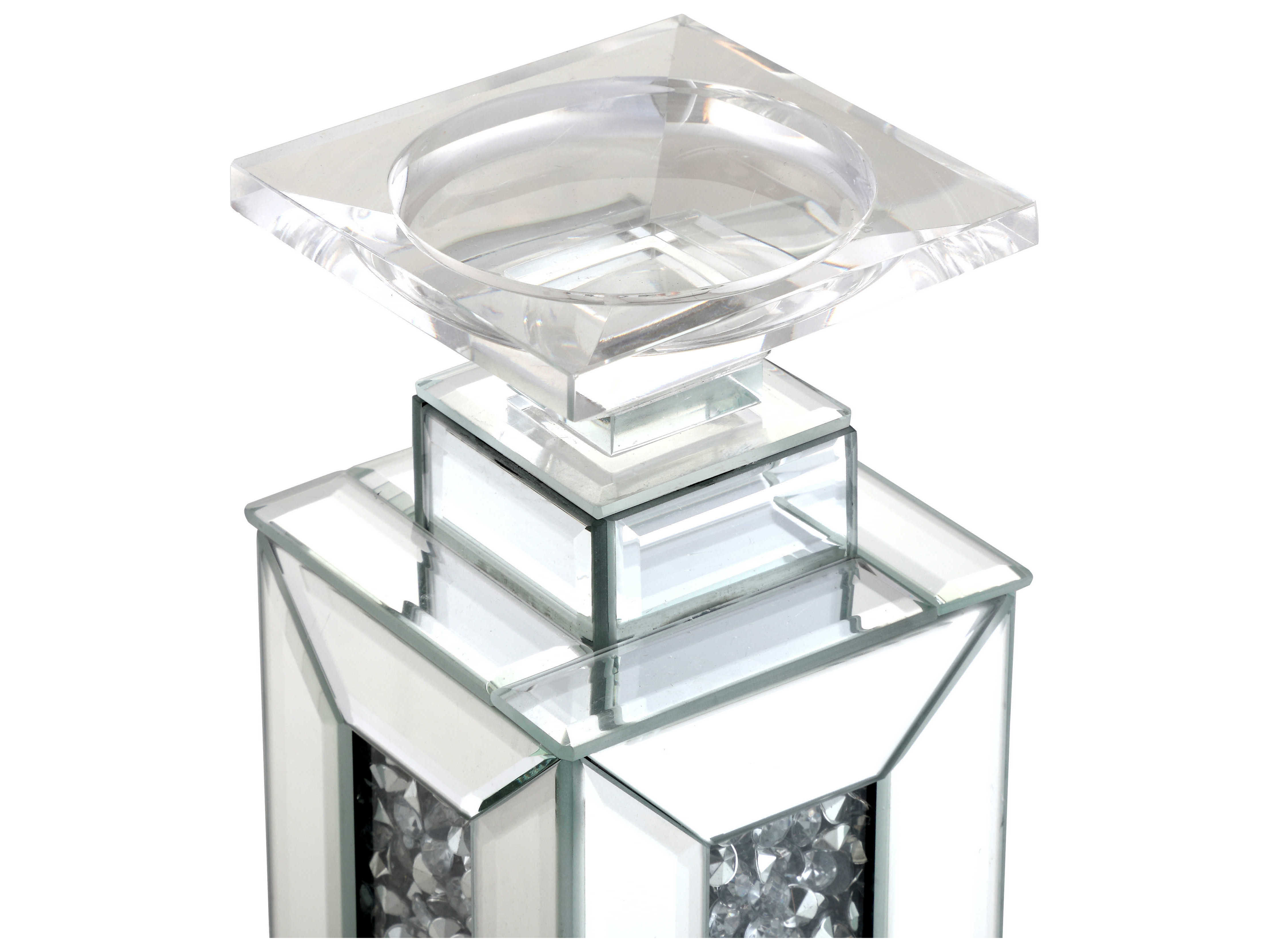 Elegant Lighting Modern Clear Mirror Candle Holder EGMR9203