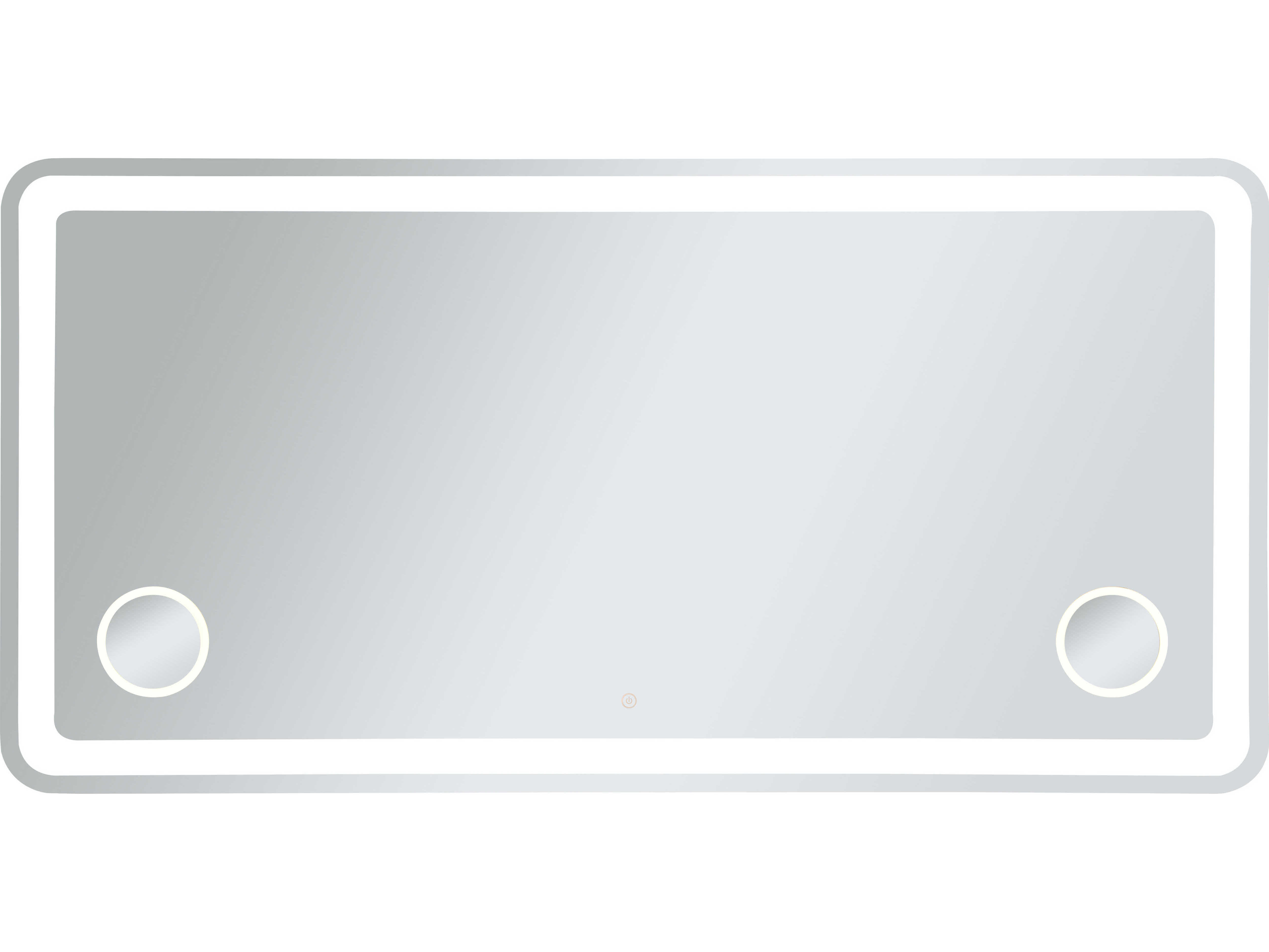 Elegant Lighting Lux Glossy White 72''W x 36''H Rectangular LED Wall