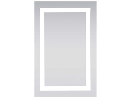 Elegant Lighting Nova Glossy White 5000K LED Rectangular Wall Mirror