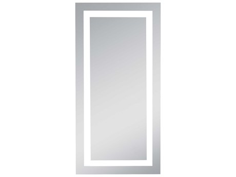 Elegant Lighting Nova Glossy White 5000K LED Rectangular Wall Mirror