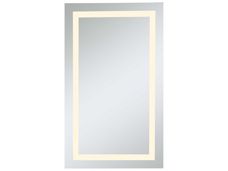 Elegant Lighting Nova Glossy White 3000K LED Rectangular Wall Mirror