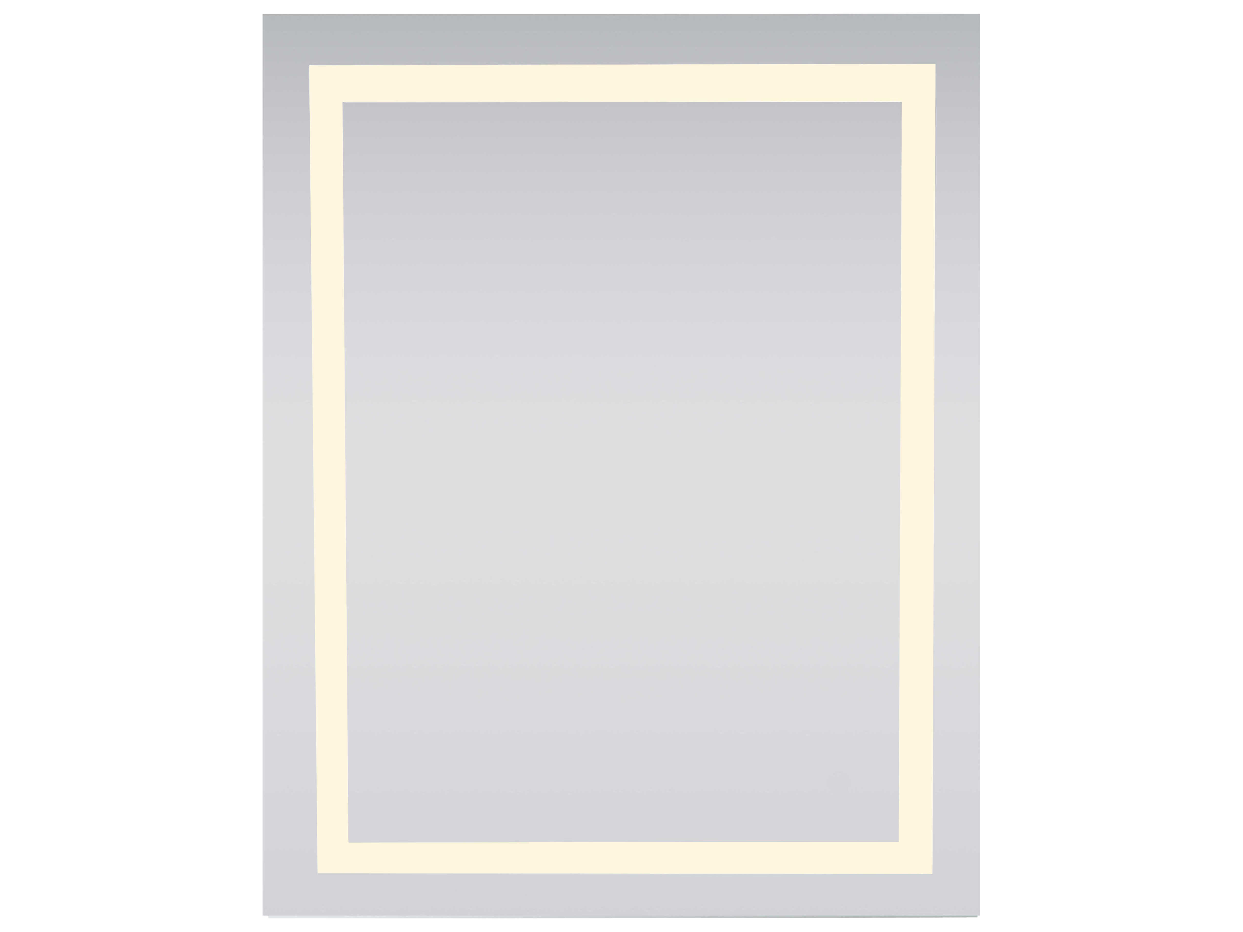 Elegant Lighting Nova Glossy White 32''W x 40''H Rectangular 3000K LED