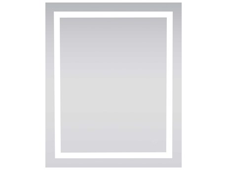 Elegant Lighting Nova Silver Rectangular LED Wall Mirror