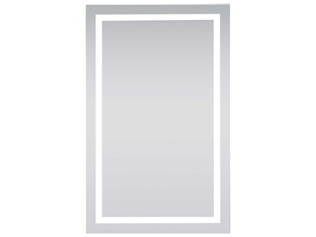 Elegant Lighting Nova Silver Rectangular LED Wall Mirror
