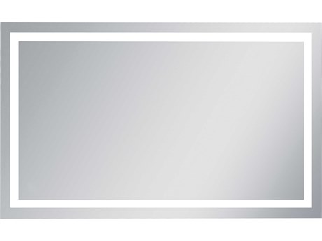 Elegant Lighting Nova Silver Rectangular LED Wall Mirror