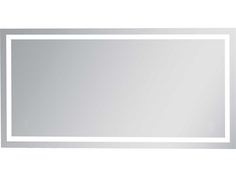 Elegant Lighting Nova Silver Rectangular LED Wall Mirror