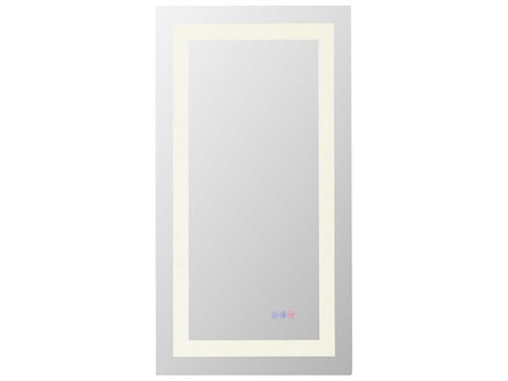 Elegant Lighting Riven White Rectangular Wall Mirror