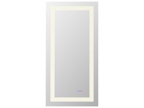 Elegant Lighting Riven White Rectangular Wall Mirror