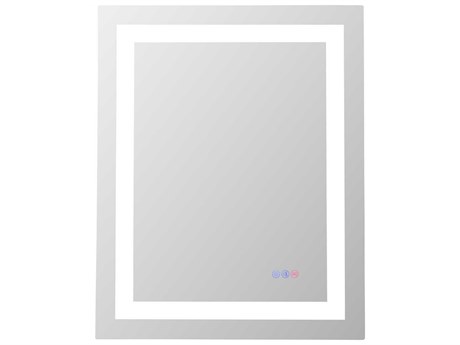 Elegant Lighting Riven White Rectangular Wall Mirror