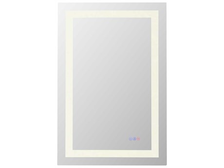 Elegant Lighting Riven White Rectangular Wall Mirror