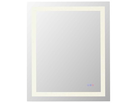 Elegant Lighting Riven White Rectangular Wall Mirror
