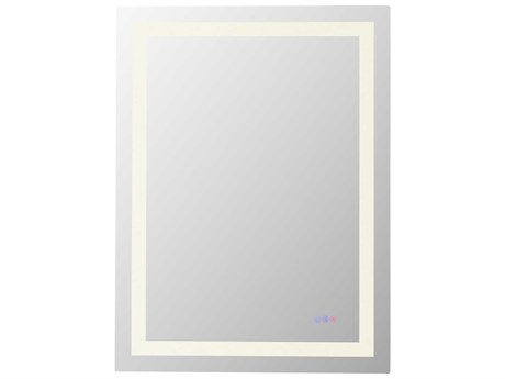 Elegant Lighting Riven White Rectangular Wall Mirror