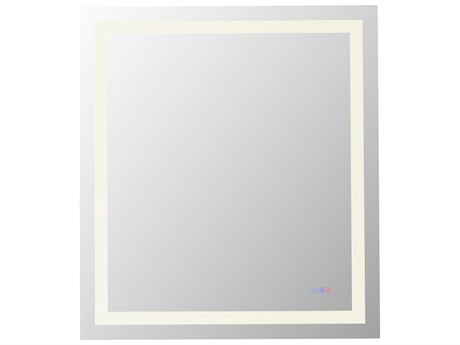 Elegant Lighting Riven White Rectangular Wall Mirror