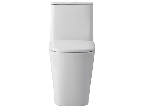 Elegant Lighting Winslet White Winslet One-Piece Floor Square Toilet