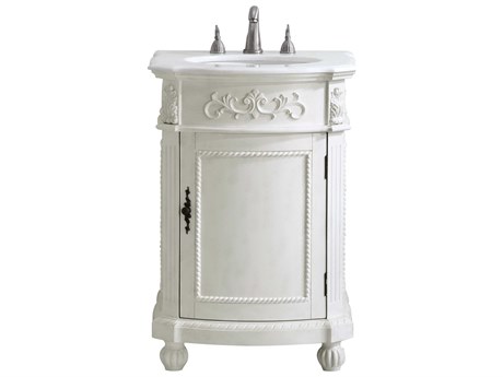 Elegant Lighting Danville Antique White 24" Vanity with Ivory White Quartz Countertop