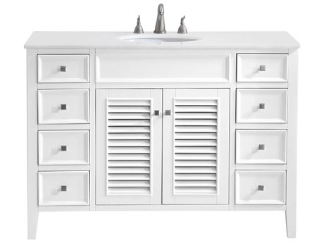 Elegant Lighting Cape Cod Antique White 48" Vanity