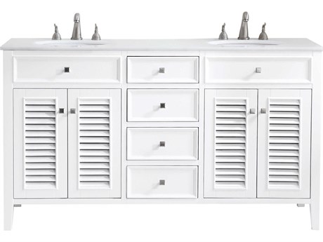 Elegant Lighting Cape Cod Antique White 60" Vanity