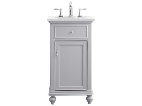 Elegant Lighting Otto Grey 19" Vanity with Ivory White Quartz Countertop