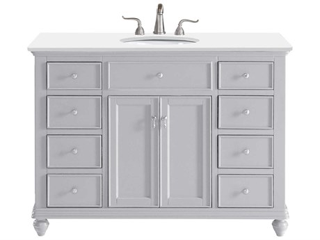 Elegant Lighting Otto Grey 48" Vanity with Ivory White Quartz Countertop