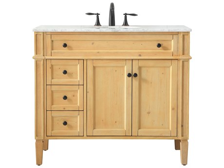 Elegant Lighting Park Avenue Natural Wood 40" Vanity