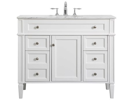 Elegant Lighting Park Avenue White 42" Vanity