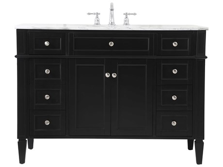 Elegant Lighting Park Avenue Black 48" Vanity