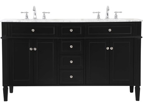Elegant Lighting Park Avenue Black 60" Vanity