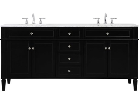 Elegant Lighting Park Avenue Black 72" Vanity