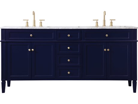 Elegant Lighting Park Avenue Blue 72" Vanity
