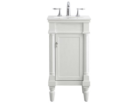 Elegant Lighting Lexington Antique White 19" Vanity with Ivory White Quartz Countertop